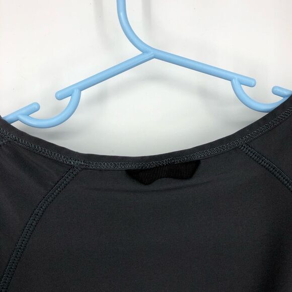 Ivivva Lululemon Shirt Girls 10 Gray Short Sleeve Curve Hem Mesh - Picture 8 of 13